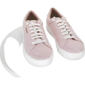Dr. Scholl's Time Off Go Microfiber Lace-Up Sneakers Pink Women US 9.5M EU 40.5